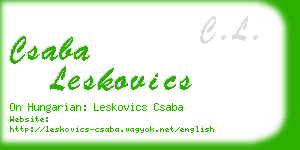 csaba leskovics business card